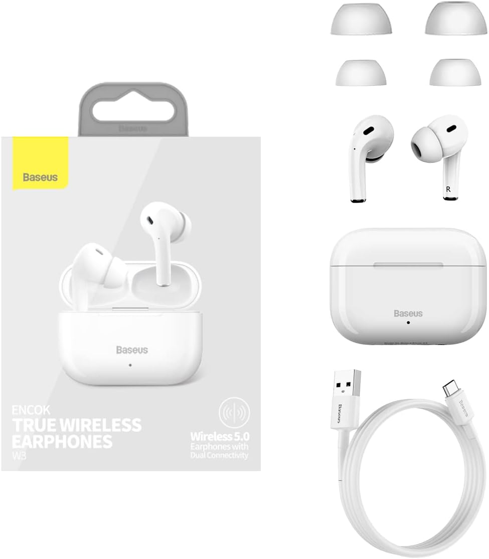 Contents of the Baseus Encok W3 Earphones package