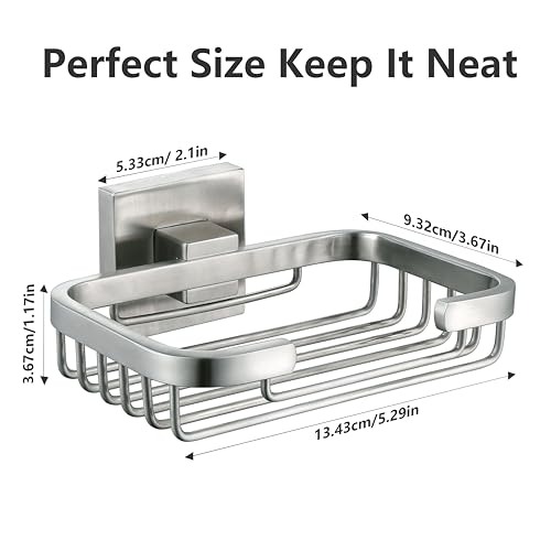 Seido Soap Dish For Shower Wall, 304 Stainless Steel Soap Dish, Wall Mounted Soap Dish Bathroom & Kitchen Dish Soap Tray Shower Soap Holder thumb #5
