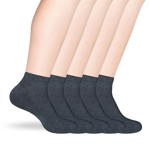 Image of Women's Ankle Socks Thick Cushioned Cotton, Moisture-Wicking socks, Breathable Performance Socks for Running, Sports