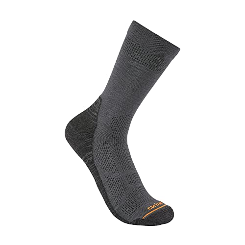 Carhartt Men's Lightweight Synthetic-Merino Wool Blend Crew Sock