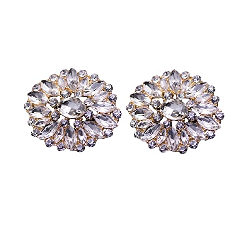 Pinces à chaussures fleur strass argentées et dorées pour customiser des escarpins de mariage