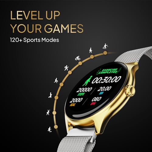 Image of Fire-Boltt Phoenix Ultra Round Smart Watch 1.39 inch with Bluetooth Calling, AI Voice Assistant, SpO2 & Heart Rate Monitor, 120+ Sports Modes, IP67 Waterproof Metal Smart Watch for Men & Women - Grey