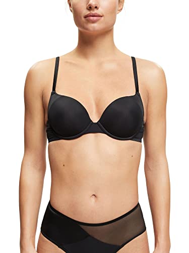 ESPRIT Damen Shiny Block Sexy Pad Geformter BH, Schwarz, 75C EU