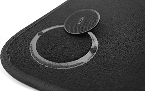 Tapis de sol/Velours tapis auto tapis tissu 4 pièces noir