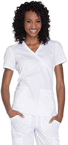 Cherokee womens Workwear Core Stretch Mock Wrap Scrubs Shirt Medical Scrubs (pack of 1)