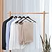 Nature Smile Luxury Mahogany Wooden Suit Hangers - 6 Pack - Wood Coat Hangers,Jacket Outerwear Shirt Hangers,Glossy Finish with Extra-Wide Shoulder, 360 Degree Swivel Hooks & Anti-Slip Bar with Screw