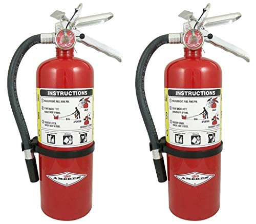 Amerex B402 5 lb. ABC Dry Chemical Class A B C Fire Extinguisher, with Wall Bracket, 2 Pack Amerex B402 5 lb. ABC Dry Chemical Class A B C Fire Extinguisher, with Wall Bracket, 2 Pack