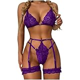 レディース タイツ クロッチレスパンスト ストッキング オープンクロッチ パンスト 股開き ストッキング 過激 下着 レッグウェア 美脚タイツ セクシー コスチューム Gabrioir レディース セクシーランジェリー セット ガーターベルト 過激 女性下着 ホルターネック Tバック 魅惑 ブラセット ベビードール ブラジャー ガーターベルト エロ下着 セット バレンタイン (M/#05 パープル)
