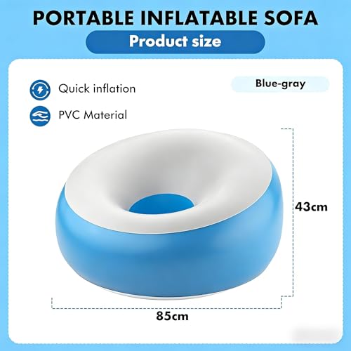 Silla hinchable ligera para ganar espacio en pisos pequeños y usar junto a la piscina interior 3