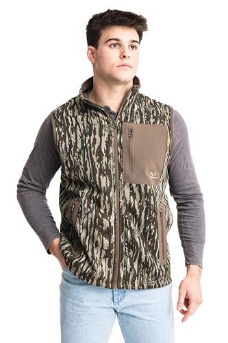 Realtree Men's Poly Fleece Vest – Camo Outdoor Hunting Vest with Zipper Pockets & Adjustable Fit2