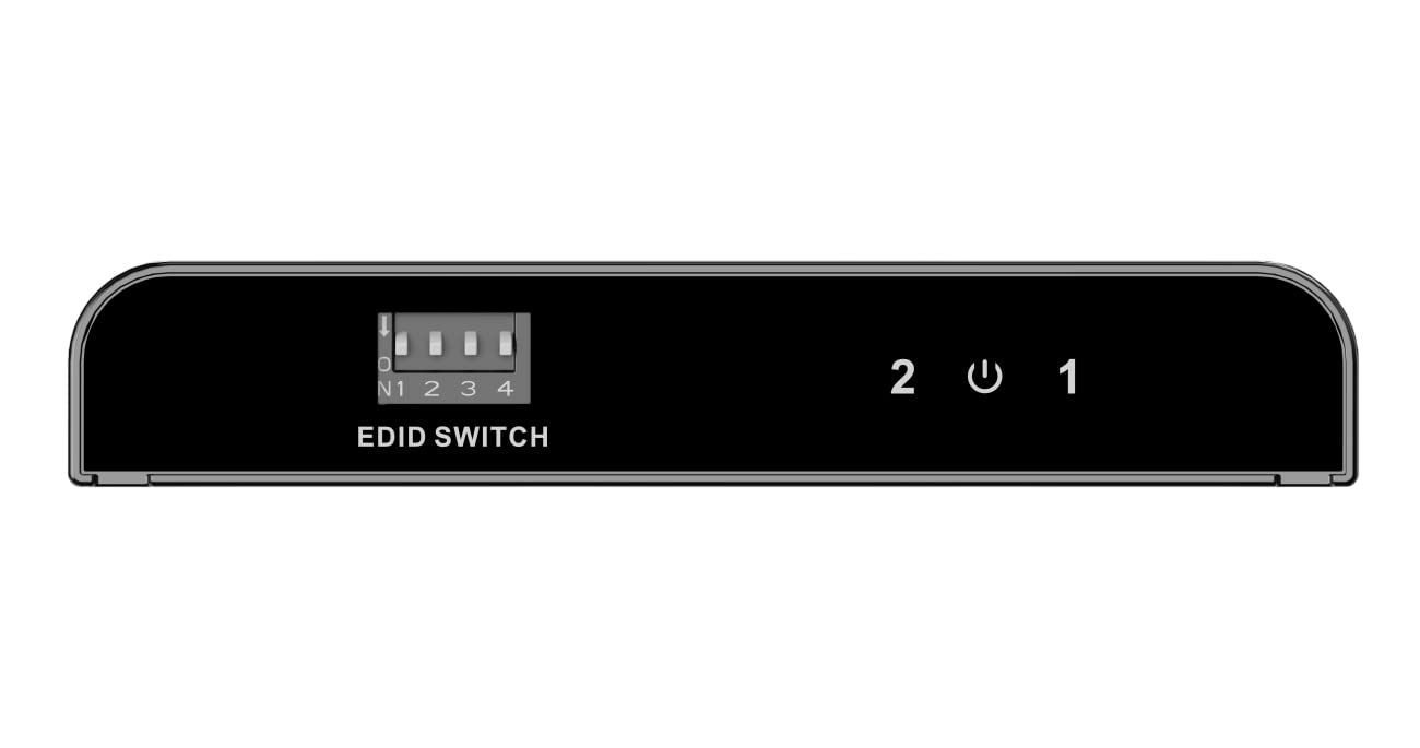 PremiumCord 4K HDMI Splitter 1-2 con Alimentatore, Custodia in Metallo, Stato LED, Risoluzione Video UHD 4K 2160p 60Hz, Full HD 1080p, 3D, HDCP, Nero