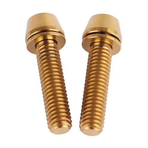 Image of 4Pcs Titanium Bolt M6 x 25mm Allen Hex Bolts with Washers Screw for Bicycle V Brake Hub Fixed (Gold)