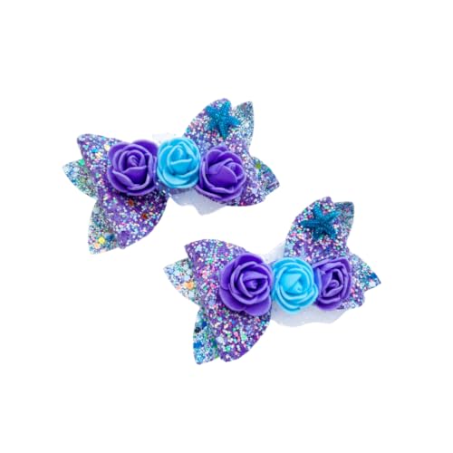 Set de moños con destellos y pinzas de cocodrilo miniatura 1