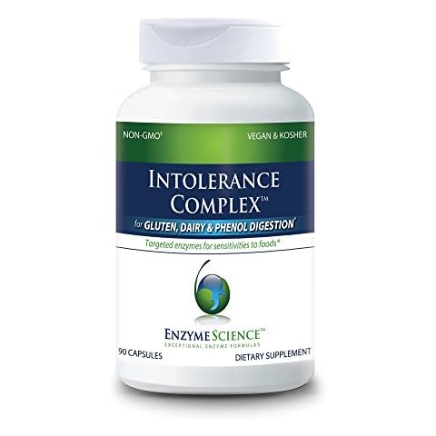 Enzyme Science Intolerance Complex, 90 Capsules – Comprehensive Support for Common Digestive Sensitivities – Gluten, Casein, Phenol Sensitivities, and Complex Carbohydrates Intolerance Relief Cover
