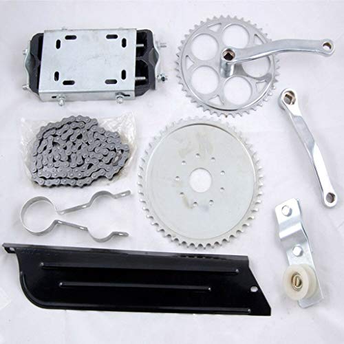 49cc Bike Bicycle Engine Kit, Motorized Bike 4 Stroke, Gas Petrol Motorized Bike Engine Scooter Parts for 26\" Bikes (Shipped from US) (Silver, 49cc) - Thumbnail 2