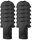 Gildan Men's SoftStyle Fashion Double-Needle T-Shirt, Black, M (Pack of 12)