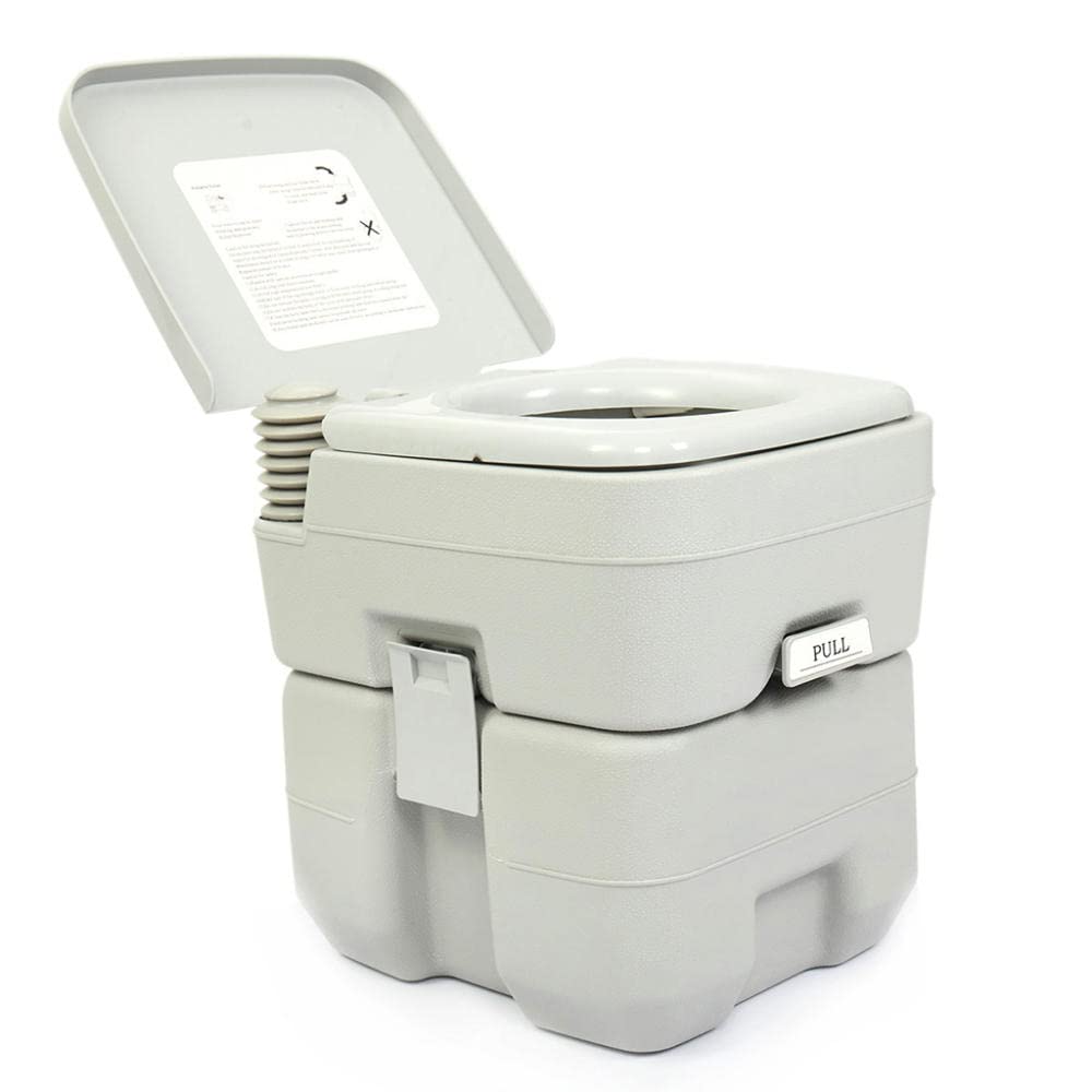Mobile Toilette Inodoro portátil para Camping Travel, Inodoro Portátil 20L con Tanque Extraíble Inodoro para Camping Capacidad 150KG WC Químico Portátil para Campamento, Viaje y Caravana
