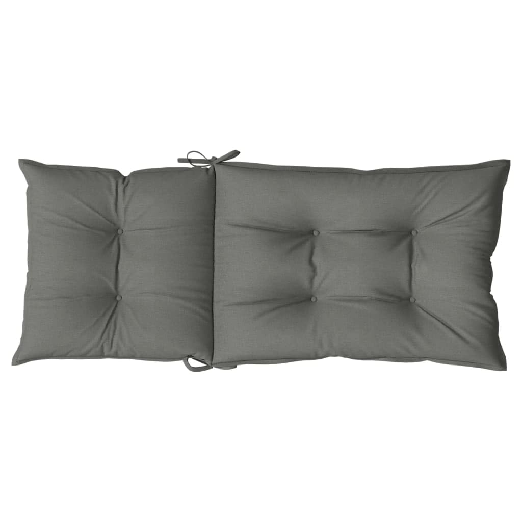 ShGaxin Cojines para Silla Respaldo Alto 4 uds Tela Gris Oscuro Melange, Cojines para Butacas De Jardin, Cojines Sillas Cocina, Cojines para Sillas De Terraza, Cojin Silla Exterior - 4002350