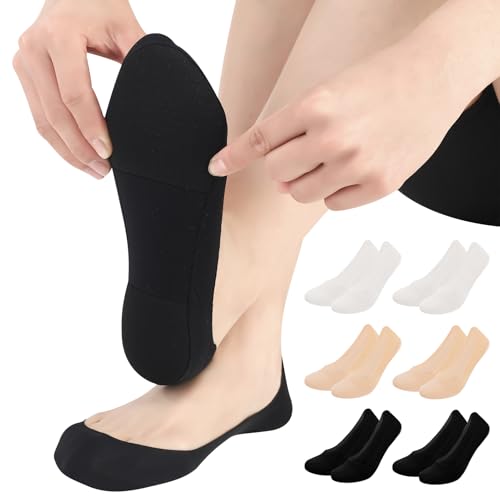 Image of No Show Socks Women with Sponge 6 Pairs Cushioned Sole