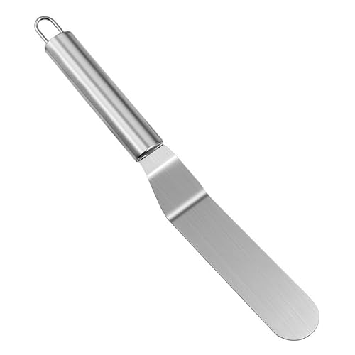 1pcs Silver Cake Spatula, 6inch Stainless Steel Angled Icing Spatula for Cake Decorating Smoothing Icing and Cooking Frosting Pastries