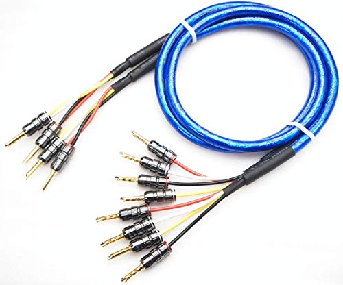 ZONOTONE 6NSP-Granster 5500α バイワイヤリング対応 2本ペア ベリリウム銅製 金メッキ バナナプラグ付 スピーカーケーブル(2本-4本) (2.5m)