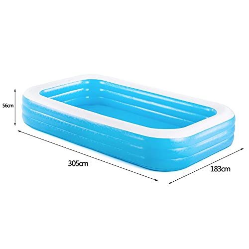 Piscina Inflável Familiar,Piscina Lounge Ao Ar Livre,305x183x56 cm,Jardim,Quintal,Festa Na água De V