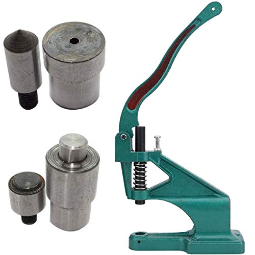 Universal Grün Tülle Handpresse Stanze Maschine mit Loch Schneiden &Öse Befestigung Schablonen Set Für DIY Lederwaren, Bekleidung, Beutel,