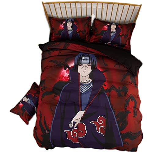 laifen Ropa de Cama de Anime Akatsuki Anime y Juego Impreso Ropa de Cama Funda de edredón Edredón Establecer Grande Akatsuki Hoja de Cama Impresa 3D (Color : 200x230cm)