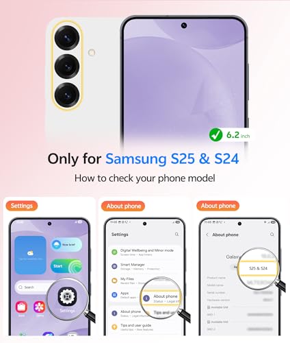 Image of FNTCASE for Samsung Galaxy S25 /S24 Case: Galaxy S24 /S25 Phone Case [Fit with Magsafe] Translucent Matte Case [Screen Protector] Military Grade Shockproof Protective Phone Cover-Light Purple