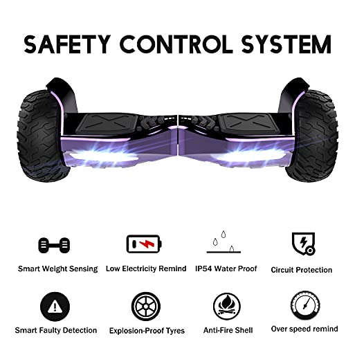 GeekMe Hoverboards mit sitz,8.5 All-Terrain mit leistungsstarkem Motor APP Bluetooth eingebaut + Hoverkart Zubeh&ouml;r f&uuml;r s Hoverboards