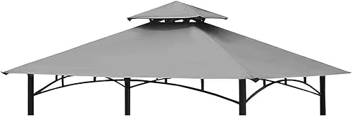 Tanxianzhe Cubierta superior de repuesto para kiosco, cubierta superior de 5 × 8 para barbacoa de doble nivel, solo se adapta a Gazebo modelo