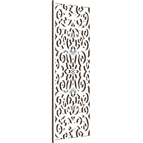 Image of Buel Decorative Pierced Fretwork Wood Wall Panels, 9 3 /8 inchW x 24 3 /8 inchH x 1 /4 inchT, Birch