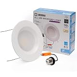 mw 6 Inch 5 Selectable Color Temperature LED Downlight Retrofit with Smooth Trim, 2700/3000/3500/400