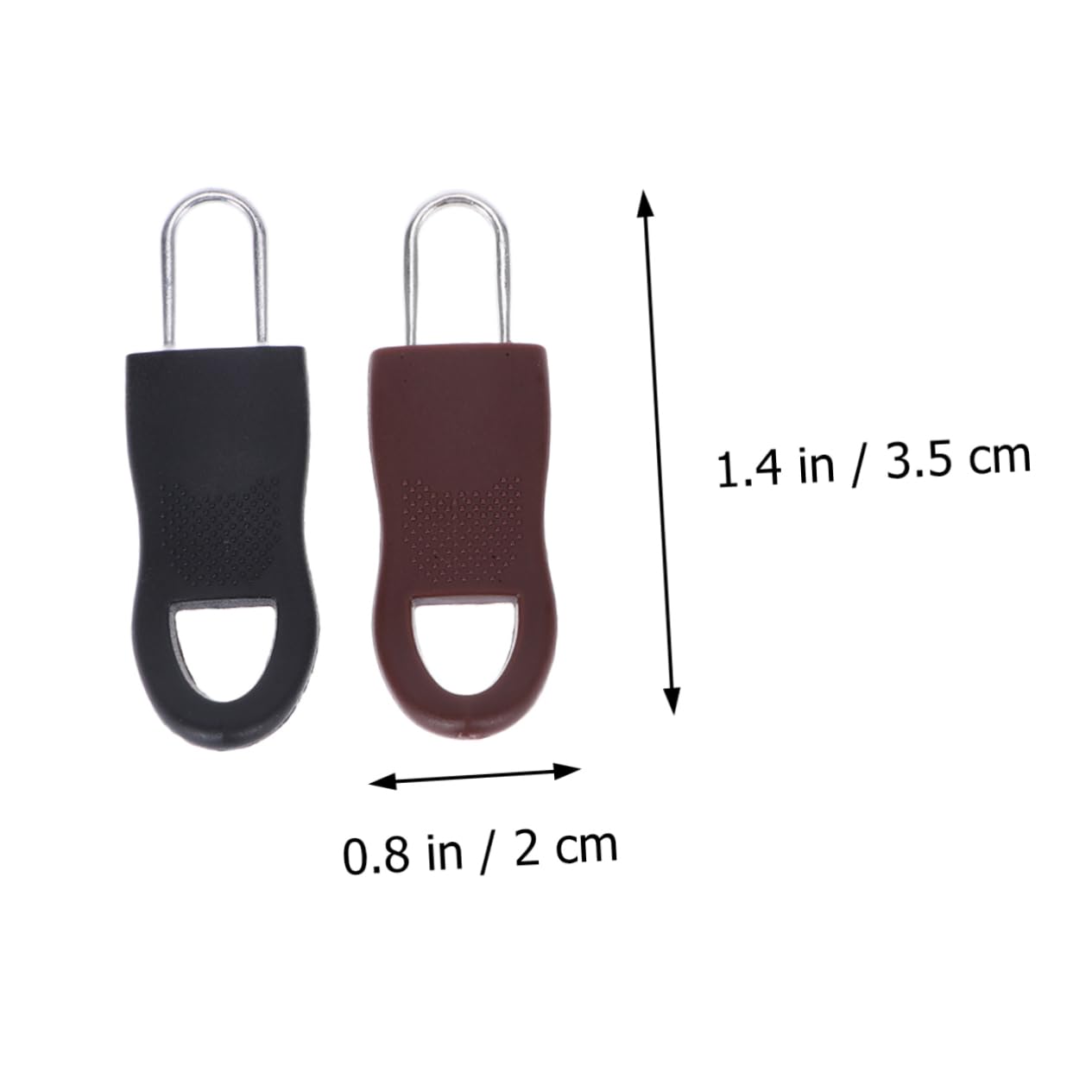 Housoutil 2 Sets Multifunctional Zipper Pulls of Repair Parts for Handbags Coats Luggage and Backpacks Easy to Use Zipper Heads Black Durable Resin