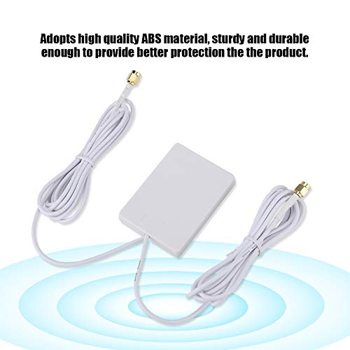Antena dupla RG174 2M branca para roteador, antena durável de roteador WiFi, acessório de rede de ta