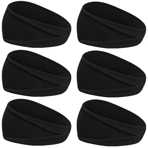 Image of YARIEW 6Pcs Headbands Paisley Bandanas Head Bands Sweat Band Hair Wrap Headwrap Fashion Boho Wide Thick Workout Yoga Elastic Headbands Mens Cooling Running Sports Headband Sweatbands for Women and Men