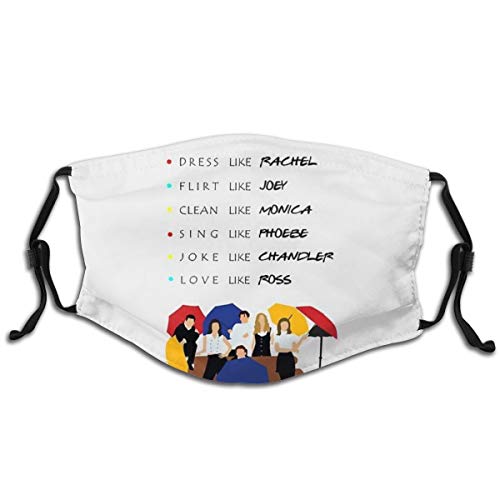 Face Mask Mouth Mask, Windproof Filter, Unisex, Reusable Mask, for Adult (friends-tv-show)