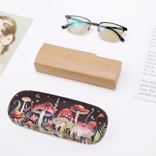 Image of PERFECTSIGHT Hard Shell Eyeglasses Case, PU Leather Protective Glasses Case, Cute Eyeglass Case for Women Men Girls