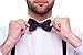 trilece Black Bow Ties for Men - Men's Solid Pre-tied Clip on Bowties for Formal Wear - Adjustable Bow Tie - Bow ties for Woman (Black)