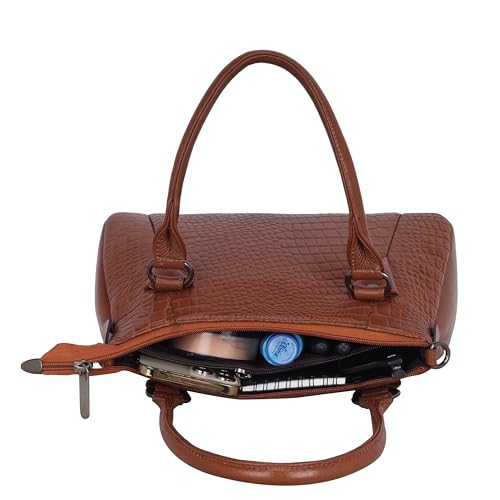 Image of DORPER MONEY Hill Full-Grain Durable Leather Top-Handle satchel Tote Handbags & Shoulder Sling Bags For Women Office Branded Stylish Latest