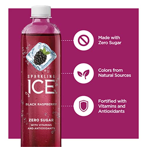 Sparkling Ice, Black Raspberry Sparkling Water, Zero Sugar Flavored Water, With Vitamins And Antioxidants, Low Calorie Beverage, 17 Fl Oz Bottles (Pack Of 12) #TOP1