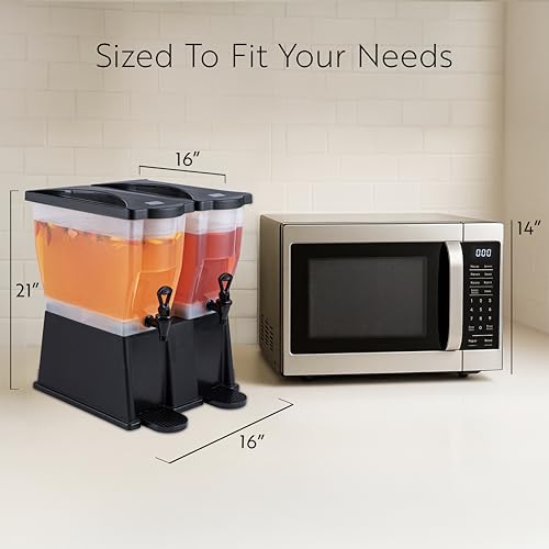 Image of Restaurantware 6 gal Black Double Beverage Dispenser