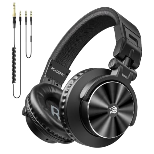 PUPGSIS Wired Over Ear Headphones: Studio Monitor Headphones - Professional 50mm Drivers 40kHz DJ...