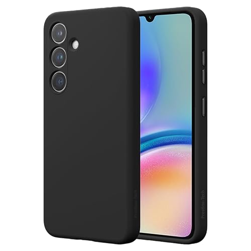 Pristine-Tech For Samsung Galaxy A05s Case Slim Liquid Silicone Shockproof [Anti-scratch] Soft Protective [Soft Touch] Rubber Gel Phone Cover Black