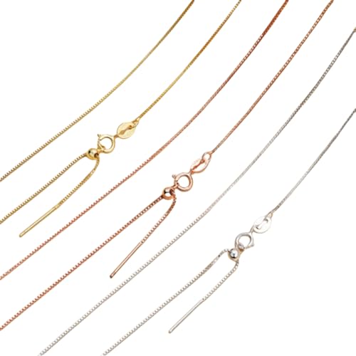 925 Sterling Silver Adjustable Layered Clavicle Chain for Women Gold/Rose Gold/Silver Fine Box Chain Hypoallergenic and exquisite jewelry is a great choice for gifting