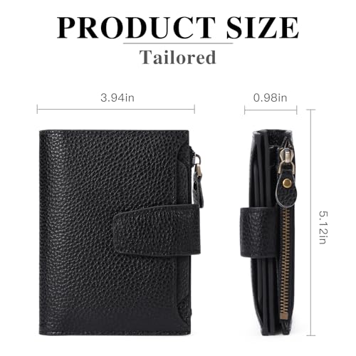 Image of FALAN MULE Small Wallet for Women Leather Bifold Compact RFID Blocking Small Womens Wallet Purse | Compact Size