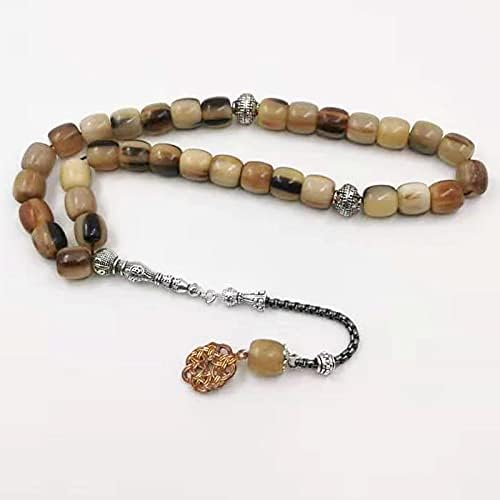 Tasbih Natural Horns 33beads Bracelet Muslim Fashion Product Misbaha Islamic Rosary Bead (12mm x 33beads)