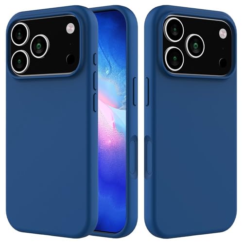 Image of ArmourPro Silicone Back Case for iPhone 17 Pro Max, Soft-Touch Case | Dark Blue