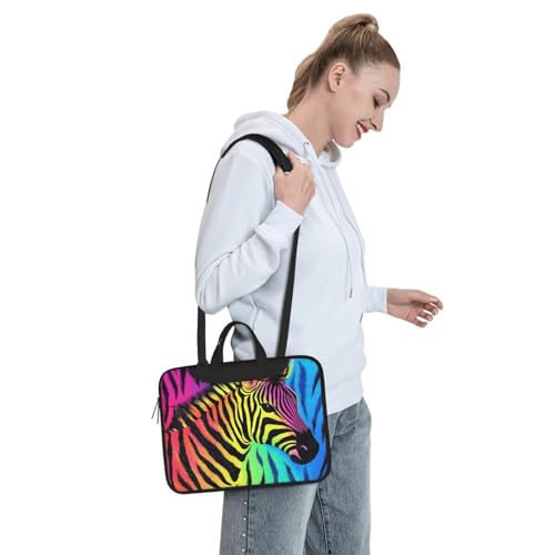Sac ordinateur portable imprimé zèbre à doublure antistatique