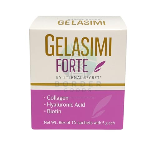 GELASIMI Forte Collagen Powder Supplement with Hyaluronic Acid & Biotin 15 Sachets (5g Each) by Eternal Secret